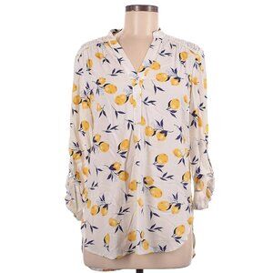 NWT Market & Spruce Lemon Print Colibri Blouse